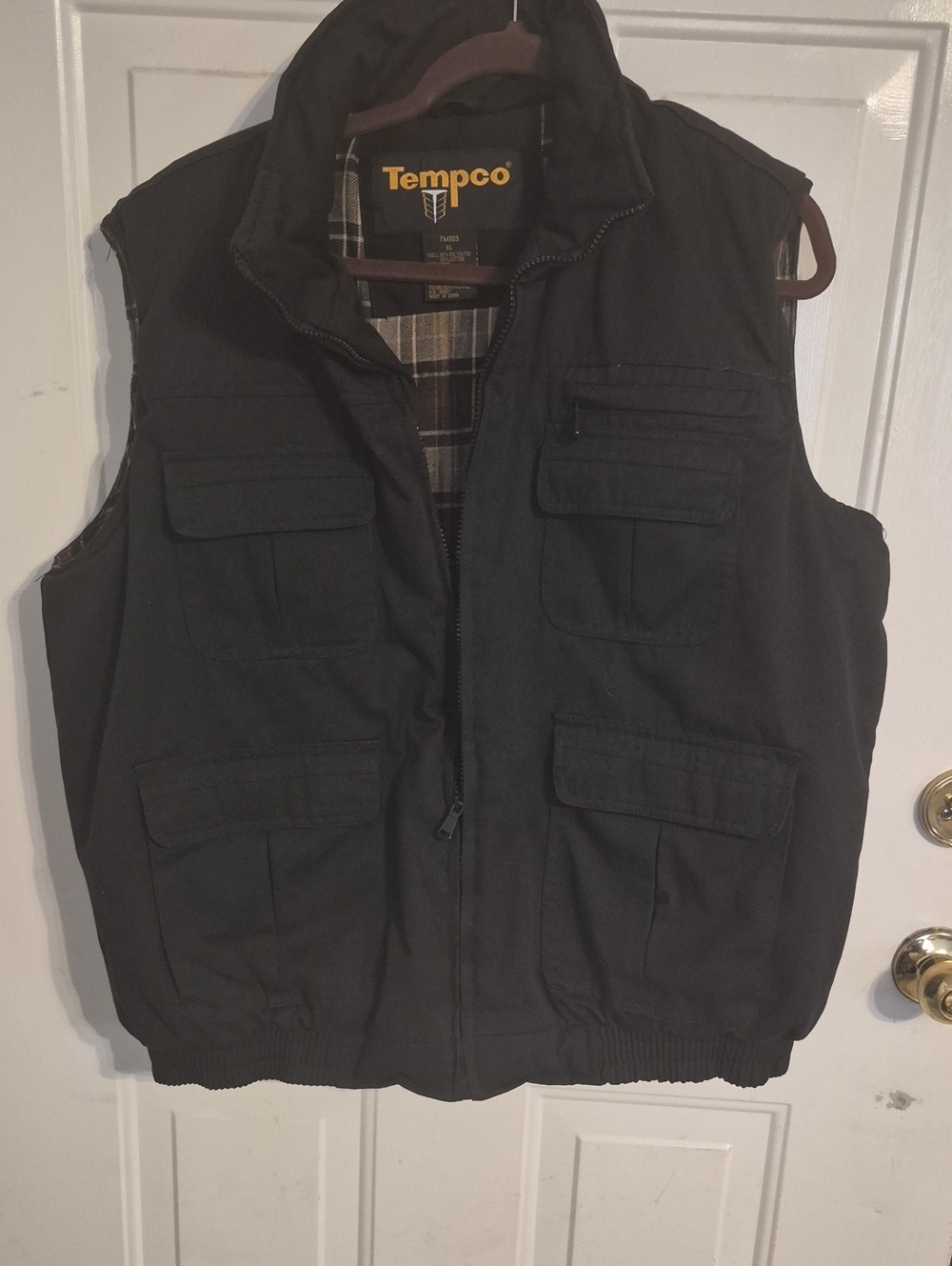 Men's Black Utility Work Vest